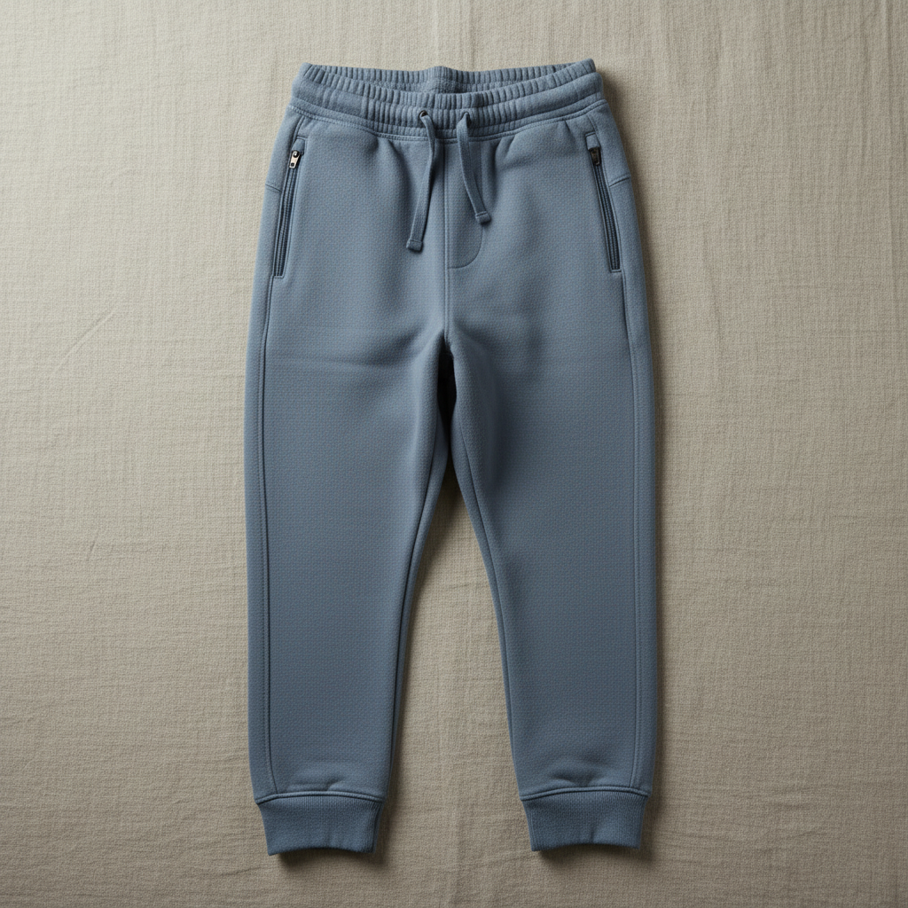 Flat lay of Organic Cotton Tapered Sweatpant in Slate Blue