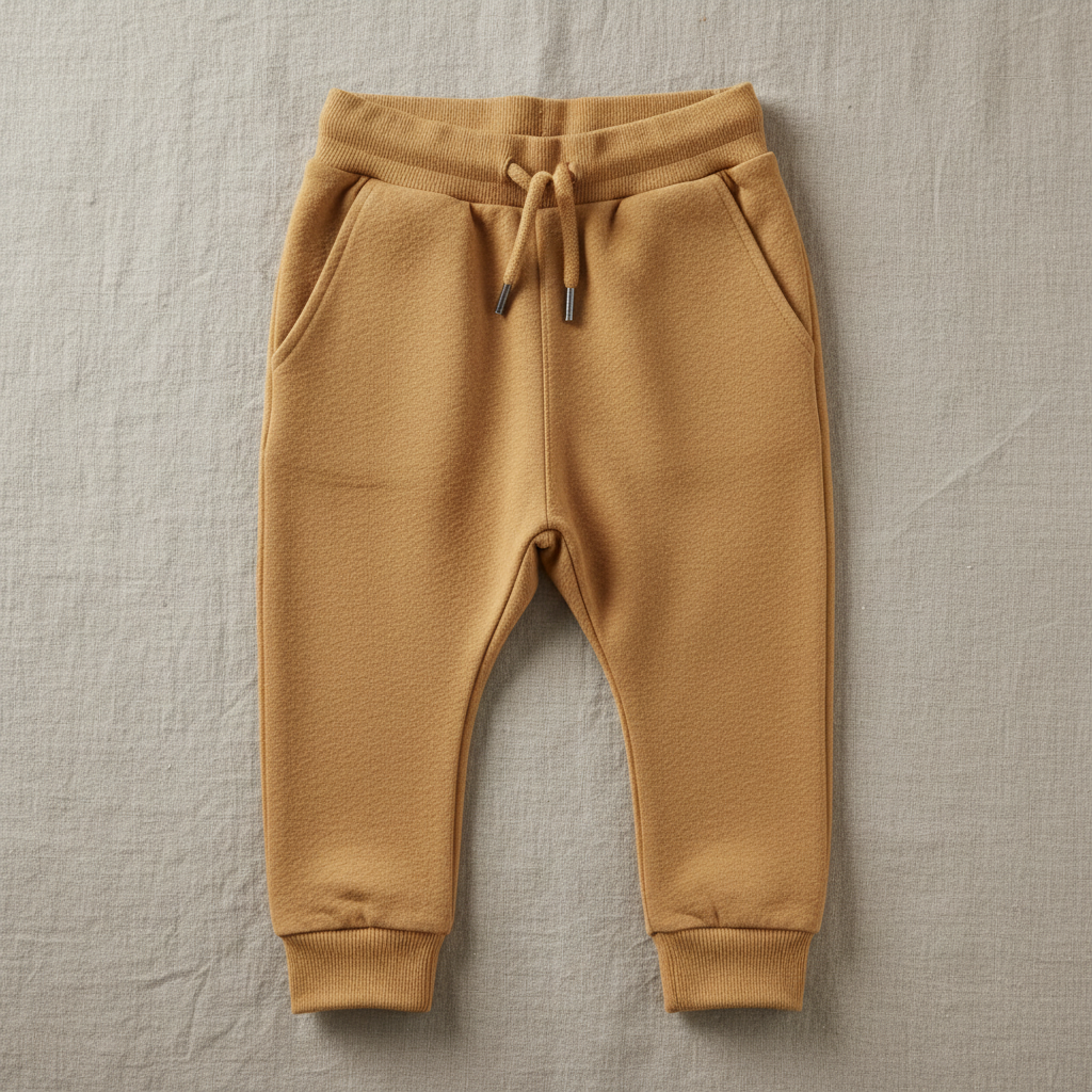 Flat lay of Organic Cotton Tapered Sweatpant in Harvest Gold