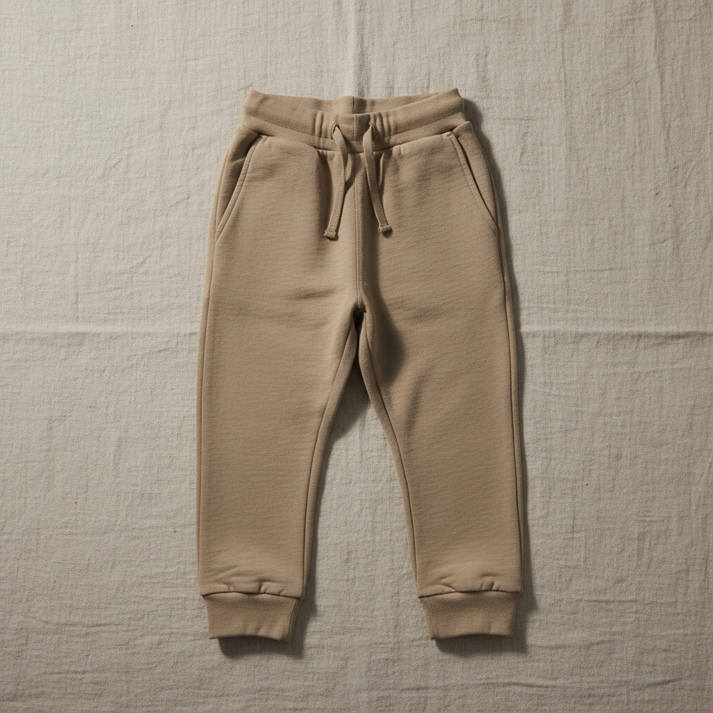 Flat lay of Organic Cotton Tapered Sweatpant in Warm Gray